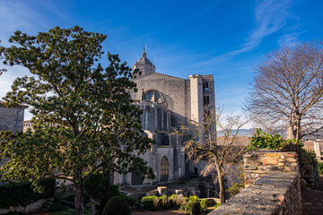 Girona city historical center in Catalonia, Spain.