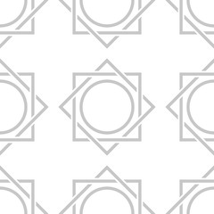 Gray and white geometric seamless pattern