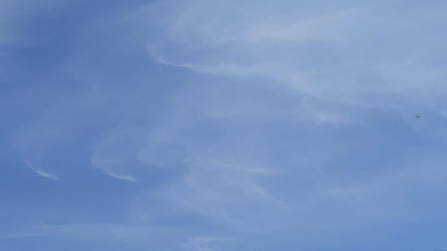 Beautiful white puffy & fluffy cirrus & cumulus clouds on tropical summer or spring bright blue sky background in sunny day TimpLapse for transitional & meditative motion vdo or nature related project