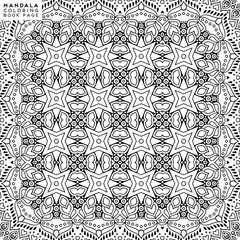 Flower Mandala. Coloringbook page template
