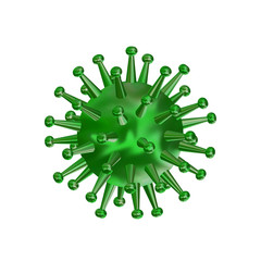 Coronavirus 2019-nCov novel coronavirus concept resposible for asian flu outbreak and coronaviruses influenza as dangerous flu strain cases as a pandemic. Microscope virus close up. 3d rendering.