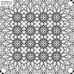 Flower Mandala. Coloringbook page template