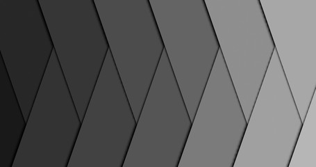 Abstract background with black color gradient. 3D illustration with layer planes. Minimal design.