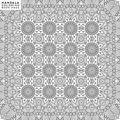 Flower Mandala. Coloringbook page template