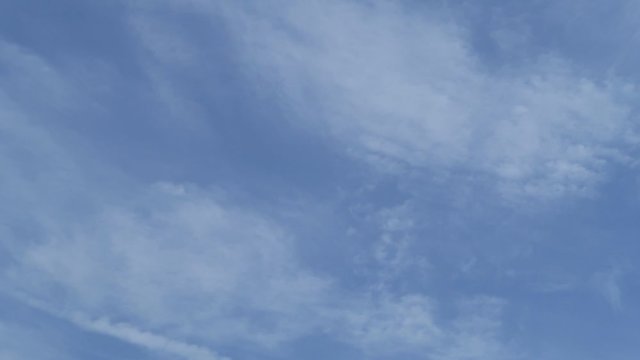 Beautiful white puffy & fluffy cirrus & cumulus clouds on tropical summer or spring bright blue sky background in sunny day TimpLapse for transitional & meditative motion vdo or nature related project