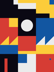 Bauhaus Abstract Vector Composition Design