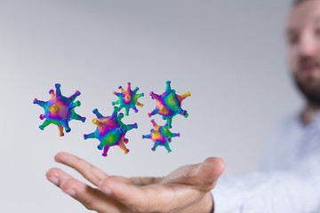 epidemic coronavirus 2019-nCoV 3d (2019-nCoV). .