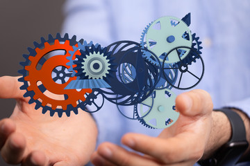 gear Technology setting concept background.