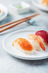 Mix of Traditional Japanese sushi