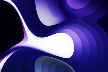 Fluid abstract background with colorful gradient. 2D illustration of modern movement.