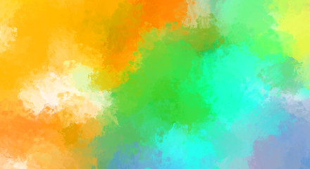 Brushed Painted Abstract Background. Brush stroked painting. Artistic vibrant and colorful wallpaper.