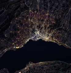 Map Lausanne city. Switzerland