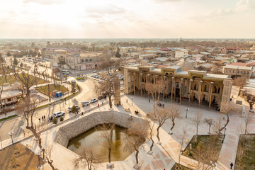 Fototapeta premium Bolo Havuz mosque. Bukhara city, Uzbekistan