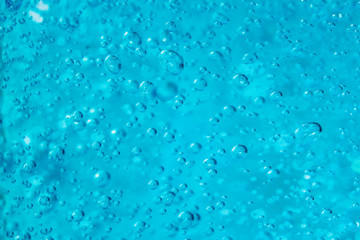 Close up Alcohol gel texture and bubble for background. Concept protection Covid-19 . Coronavirus prevention hand sanitiser with alcohol. soft focus.