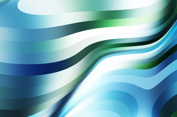 Fluid abstract background with colorful gradient. 2D illustration of modern movement.