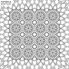 Flower Mandala. Coloringbook page template