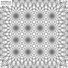 Flower Mandala. Coloringbook page template