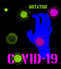 coronavirus graphic design vector art