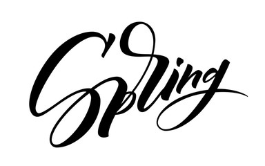 Spring lettering