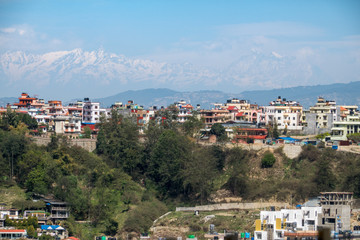 Fototapeta na wymiar Mountains Behind the City of Kathmandu