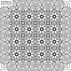 Flower Mandala. Coloringbook page template
