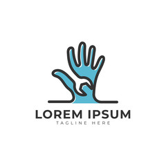 Help Repair with Hand Wrench Logo Vector Icon Illustration