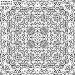 Flower Mandala. Coloringbook page template