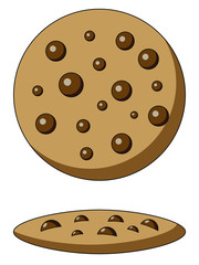 chocolate cookie clip art icon