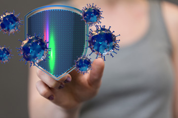 Coronavirus abstract background. protection Genetics Bacteriological Microorganism..