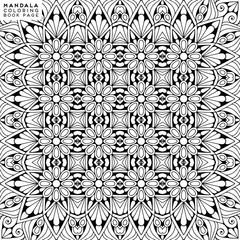 Flower Mandala. Coloringbook page template