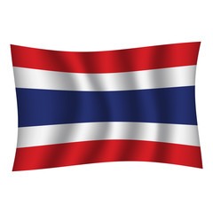 Thailand flag background with cloth texture. Thailand Flag vector illustration eps10. - Vector