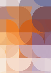 Obraz premium Layers of circular shapes creating a colorful and vibrant design. Digital illustration of circles layout. Futuristic design template.