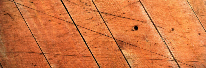 Panoramic wooden vintage texture background. Brown rustic timber for backdrop