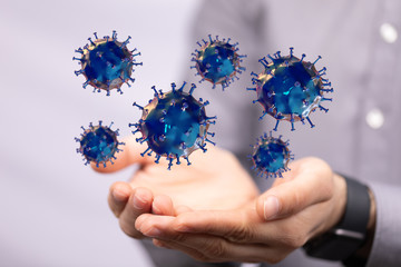 Coronavirus abstract background. protection Genetics Bacteriological Microorganism..