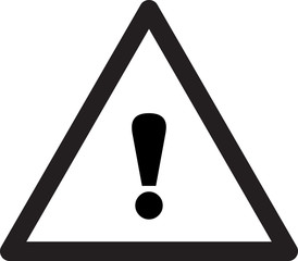 Caution icon with triangle form
