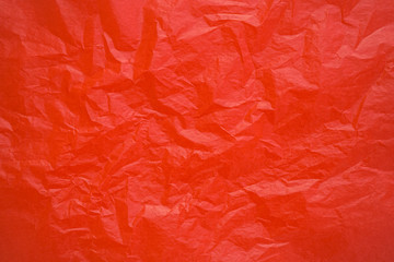 red crumpled paper texture