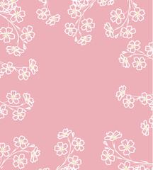 Background from silhouettes of flowers