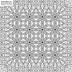 Flower Mandala. Coloringbook page template