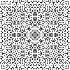 Flower Mandala. Coloringbook page template