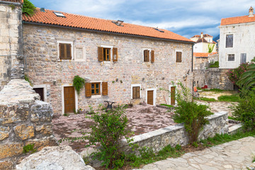 Fototapeta na wymiar Elements of old town houses in Montenegro. Country of Europe. 