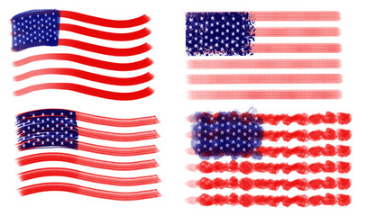 Flag USA United States Flags - obrazy, fototapety, plakaty