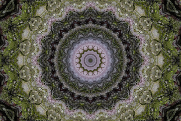 Abstract kaleidoscopic background. Soft focus