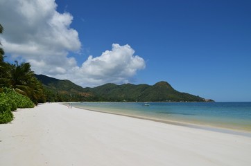 Perfect tropical beach at Praslin island, Seychelles