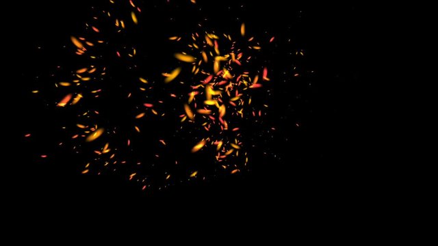 abstract random geometric shapes motion on dark background