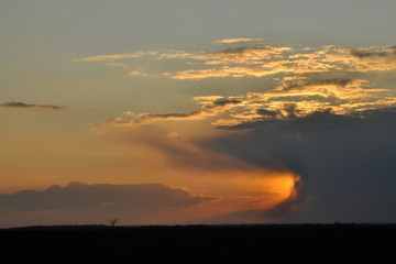 sunset in the mountains