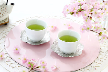 緑茶　さくらの花