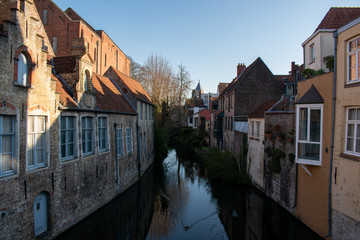 Fototapeta na wymiar Canals in Bruges, Venice of the North, Belgium