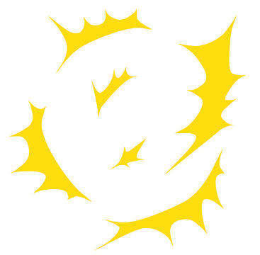 イラスト素材　効果　衝撃　電気　バトル