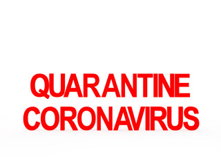 Fototapeta na wymiar Red covid-19 coronovirus quarantine icon isolated on white background. 3D illustration