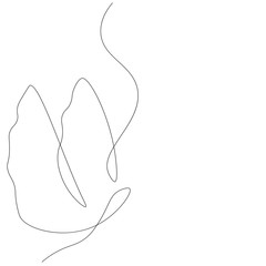 Butterfly one line drawing, vector illustration.